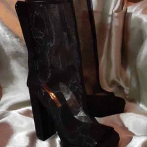 Liliana See though platform boots